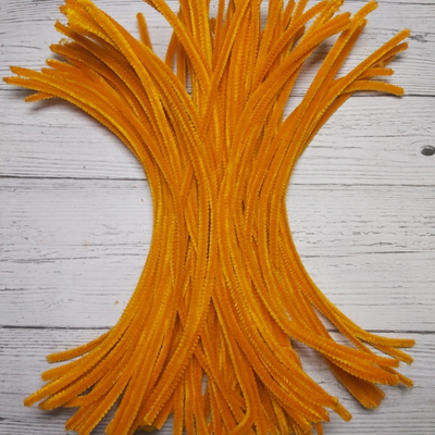 Limpiapipas Naranja De 30 Cm Para Manualidades Flores Deco Navideña