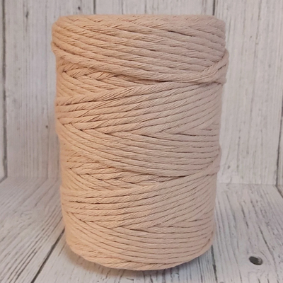 Hilo de Algodón 36 Hebras Beige - 3mm x 100 mts