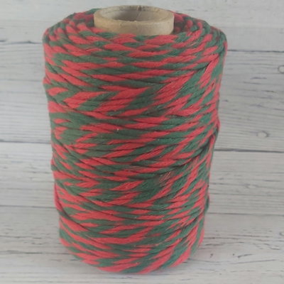 Hilo de Algodón 40 Hebras Navideño - 3,5mm x 130 mts