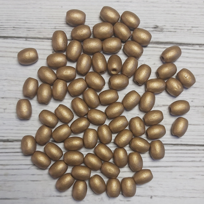 Pack x 50 - Óvalos de Madera Cobre 10mm x 12mm para Deco y artesanias