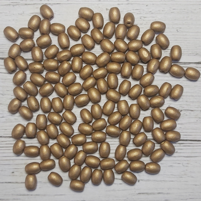 Pack x 100 - Óvalos de Madera Cobre 10mm x 12mm para Deco y artesanias