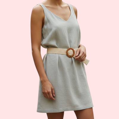 VESTIDO DE LINO BRETELES