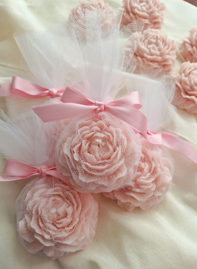 Vela Peonia personalizada (venta a partir de 20 unidades)