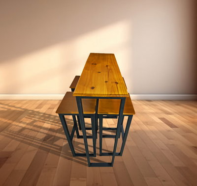 Set Anfitrión | Línea Magna | con Banquetas Dulce de Leche