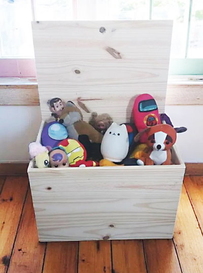 Baúl Juguetero Organizador Con Tapa Sin Ruedas