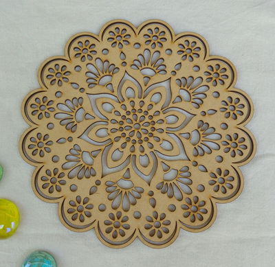 Mandala calada (M1) Fibrofácil 3 mm sin pintar m