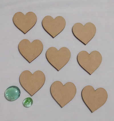 🧡Corazón liso(C01) de 10 cm, mdf 3 mm🧡 10 unidades 