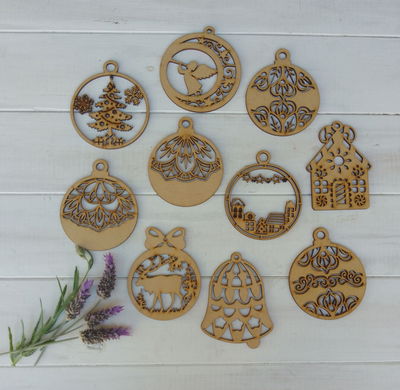 🎄 Esferas navideñas x 10 unidades surtidas🎄 (Combo A)