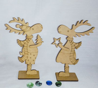 Pareja de Renos con bufanda 