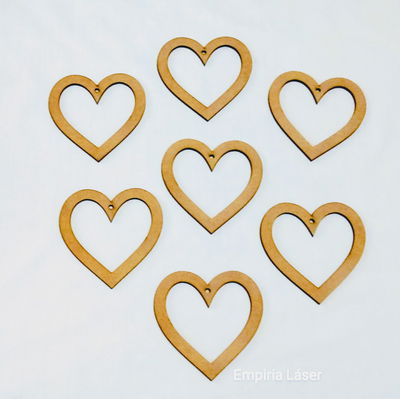 🧡 Colgante de corazón calado (pack x 25 unidades)