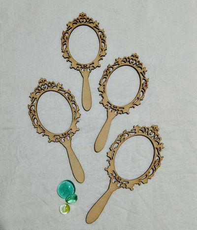 Marco de Espejo de mano vintage (B) mdf 3 mm 