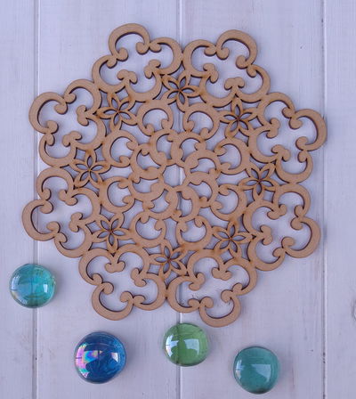 Mandala (M9) Fibrofácil 3 mm sin pintar.