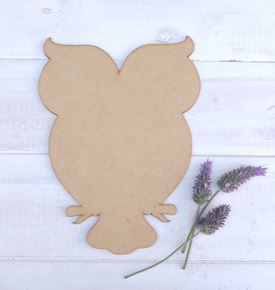 🦉Figura de Búho liso, mdf 3 mm.