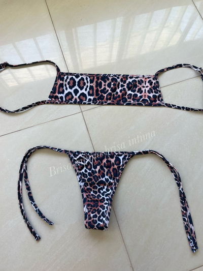 BIKINI TOP CON LESS AURORA PRINT