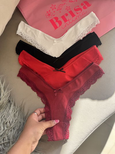 PACK ALGODÓN Y ENCAJE X2 bombis