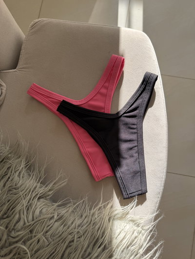 PACK LESS morley  fucsia y negra X2