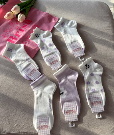 PACK X3 medias lunar lila