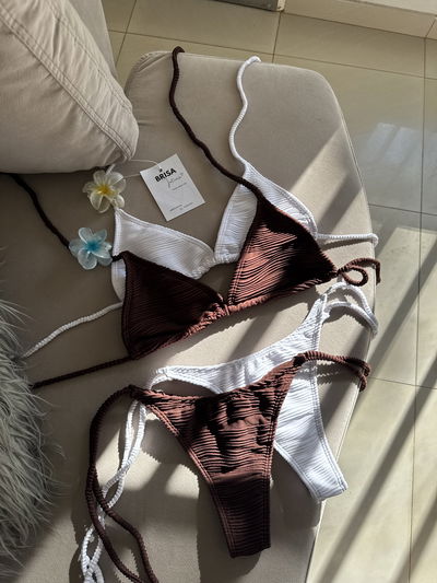 BIKINI AURORA Blanco y choco