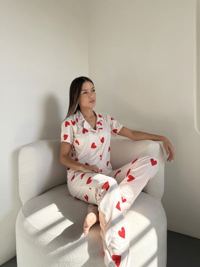 PIJAMA CAMISERO LOV CORAZONES