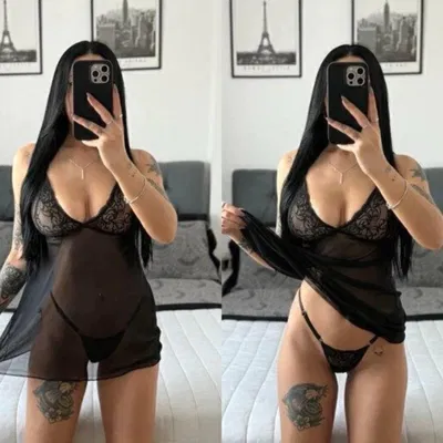 Baby doll cerrado negro