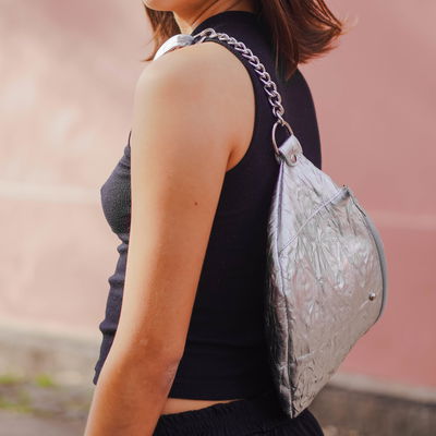 Maxi riñonera cuero arrugado 