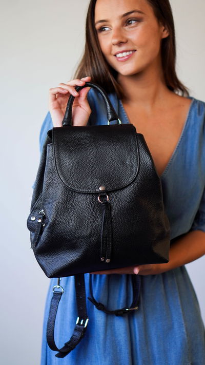 Mochila de cuero 