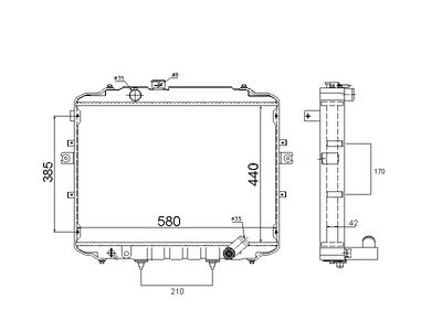 Radiador De Agua HYUNDAI H100 BUS 2.5 2006/2012 FRONTECH