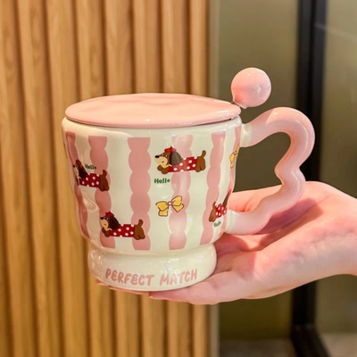 TAZA SALCHICHA CON TAPA Y CUCHARA