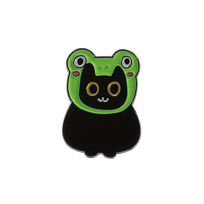 Pin frog black cat