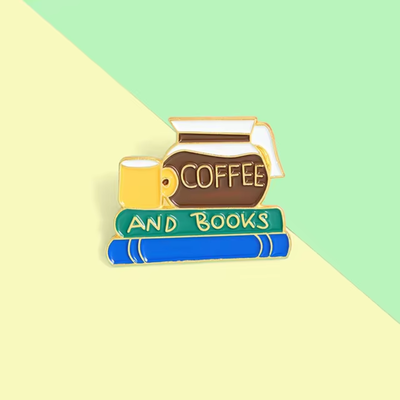 PIN BOOK AND COFFEE