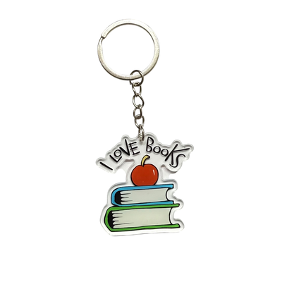 LLAVERO ACRÍLICO I LOVE BOOKS