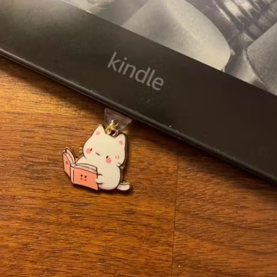CHARM PUERTO DE CARGA C - KINDLE - GATO BLANCO
