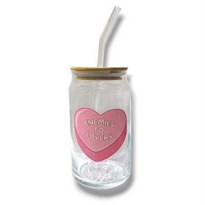 VASO DE VIDRIO ENEMIES TO LOVERS