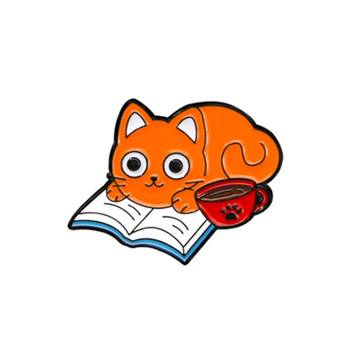 PIN GATO LECTOR CAFE