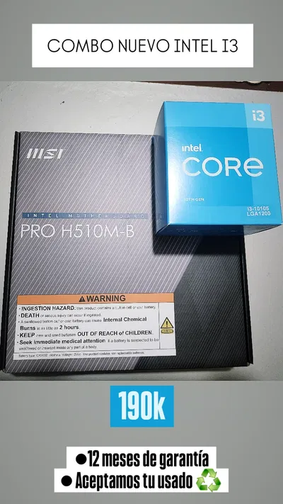 COMBO I3 10105 + H510M [NUEVO]