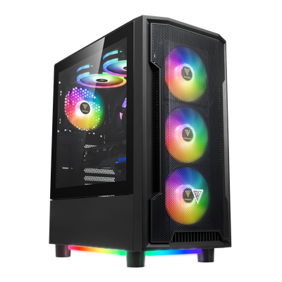 Gabinete Gamdias Athena m6 NEGRO con 4 COOLERS