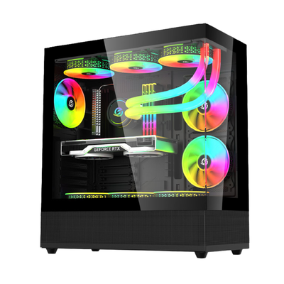 Gabinete Solarmax CM-W930TG NEGRO + 3 COOLER Argb