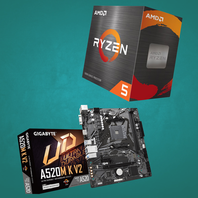 Combo Ryzen 5 5500 + A520M Gigabyte 