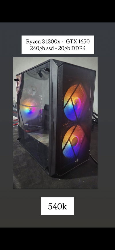 PC Ryzen 3 + GTX 1650 + 20GB DRAM