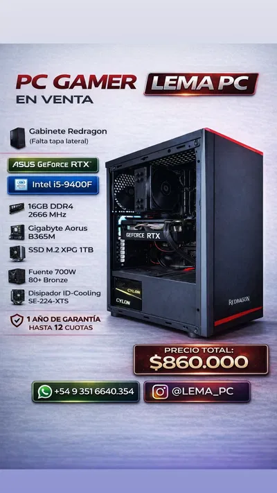PC Intel i5 9400f + RTX 2060 + 16GB DDR4