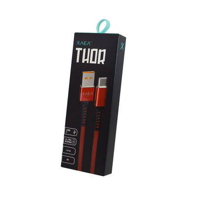 Cable USB a Tipo C THOR ROJO 1 metro