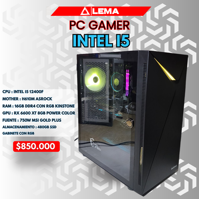 🧊PC GAMER INTEL I5 con PLACA DE VIDEO 