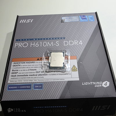 I7 12700 + h610m-s Msi Pro DDR4