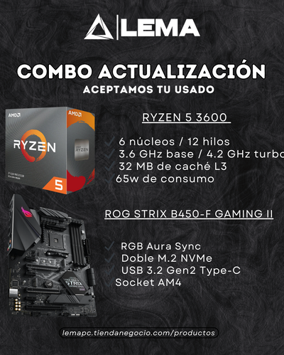 Combo Ryzen 5 3600 - B450 Rog Strix [USADO]