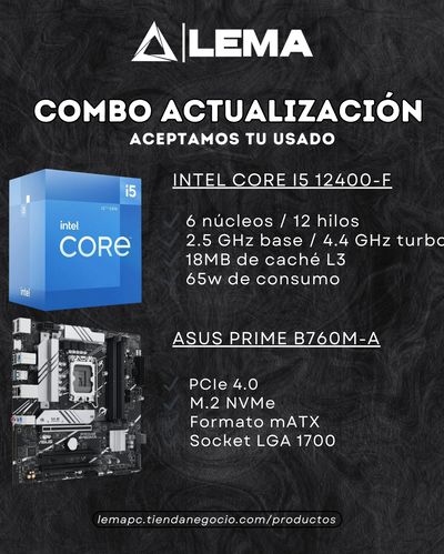 Combo Intel i5 12400f - B760M [USADO]