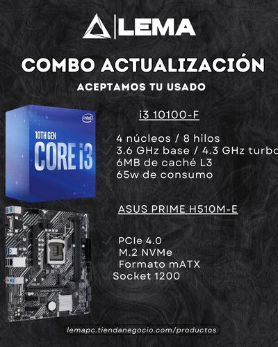Combo i3 10100-f y H510M [USADO]