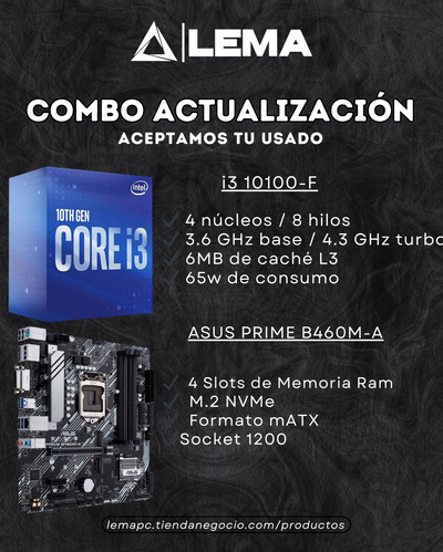 Combo i3 10100-f y b460m[USADO]