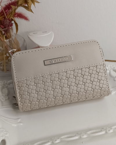 Billetera Doble Cierre beige 