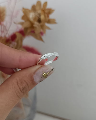 Anillo Regulable Cubic Trenzado