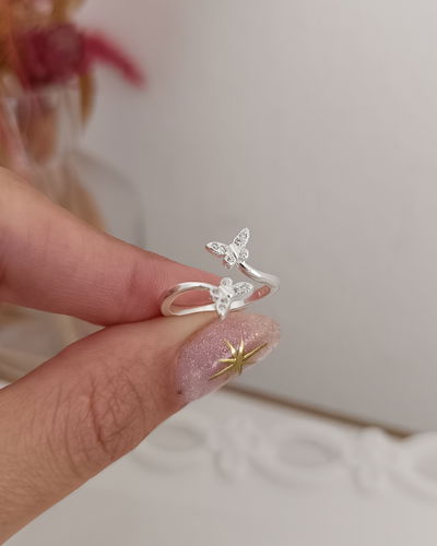 Anillo Mariposas Regulable 